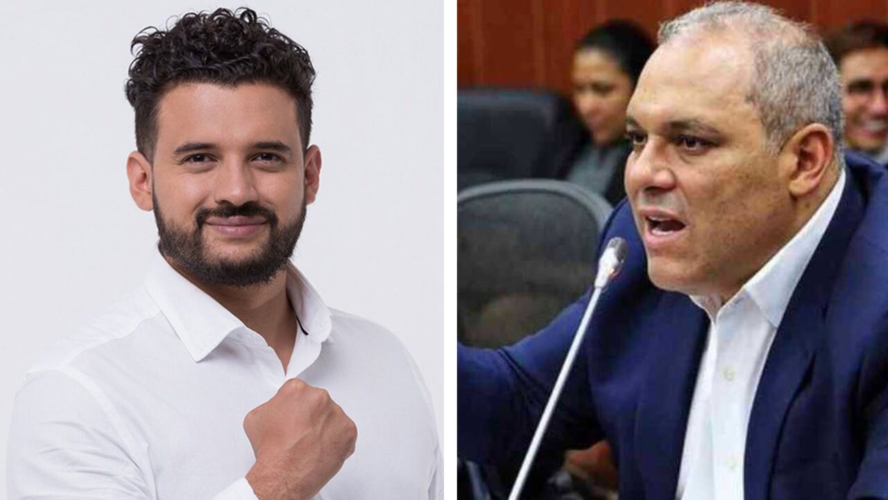 Los senadores José David Name (der.) e Inti Asprilla.