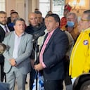 Gremio taxistas en la Casa de Nariño