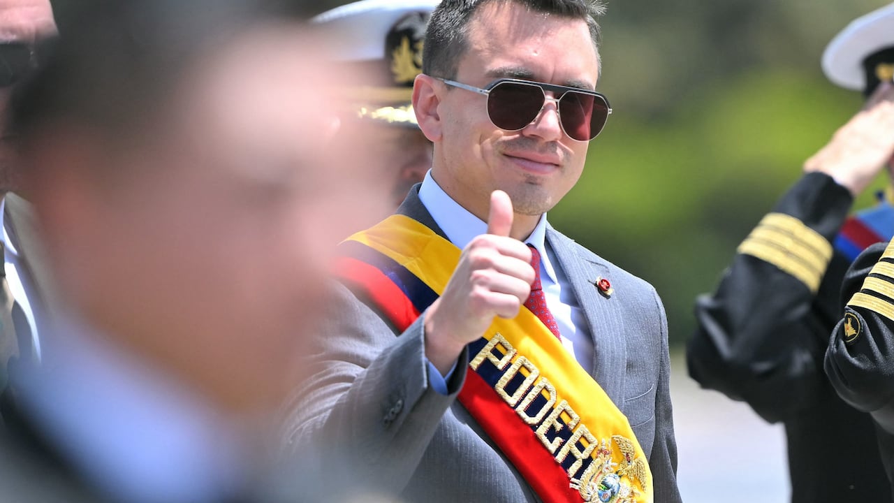 El presidente ecuatoriano, Daniel Noboa, reelegido para un segundo período en Ecuador. (Foto de Rodrigo BUENDIA / AFP)