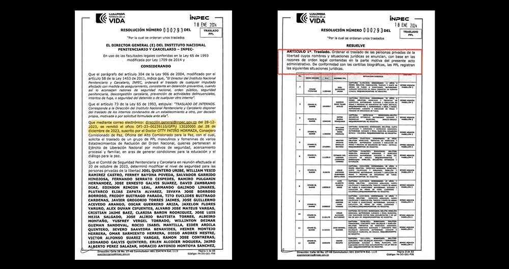 La resolución tiene 33 páginas, 30 de ellas están dedicadas a enumerar los privados de la libertad. 