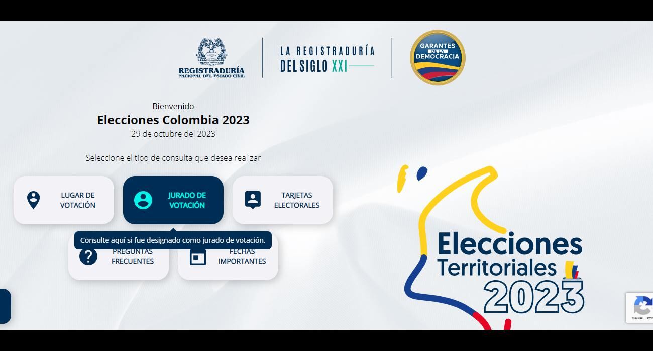 En el sitio web de la Registraduría hay un espacio para conocer si una persona debe ser jurado de votación