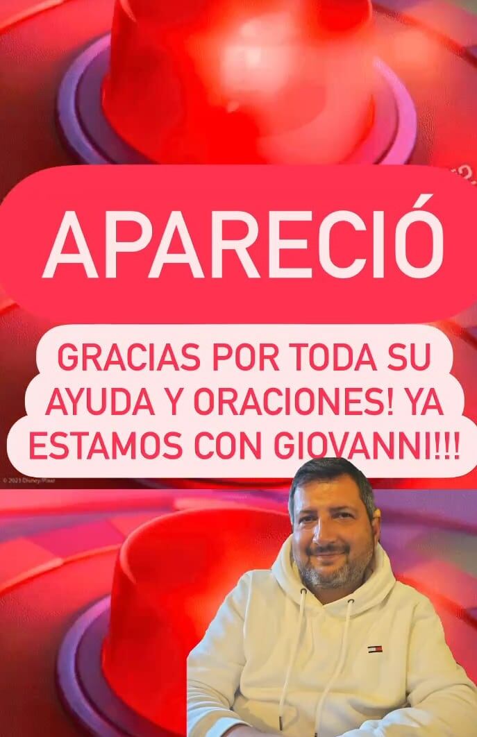 El círculo cercano de Giovanni confirmó que ya está en casa.