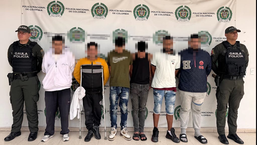Capturados, según la Policía, por hacer parte presuntamente del Tren de Aragua.