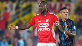 Hugo Rodallega, capitán y figura de Independiente Santa Fe.