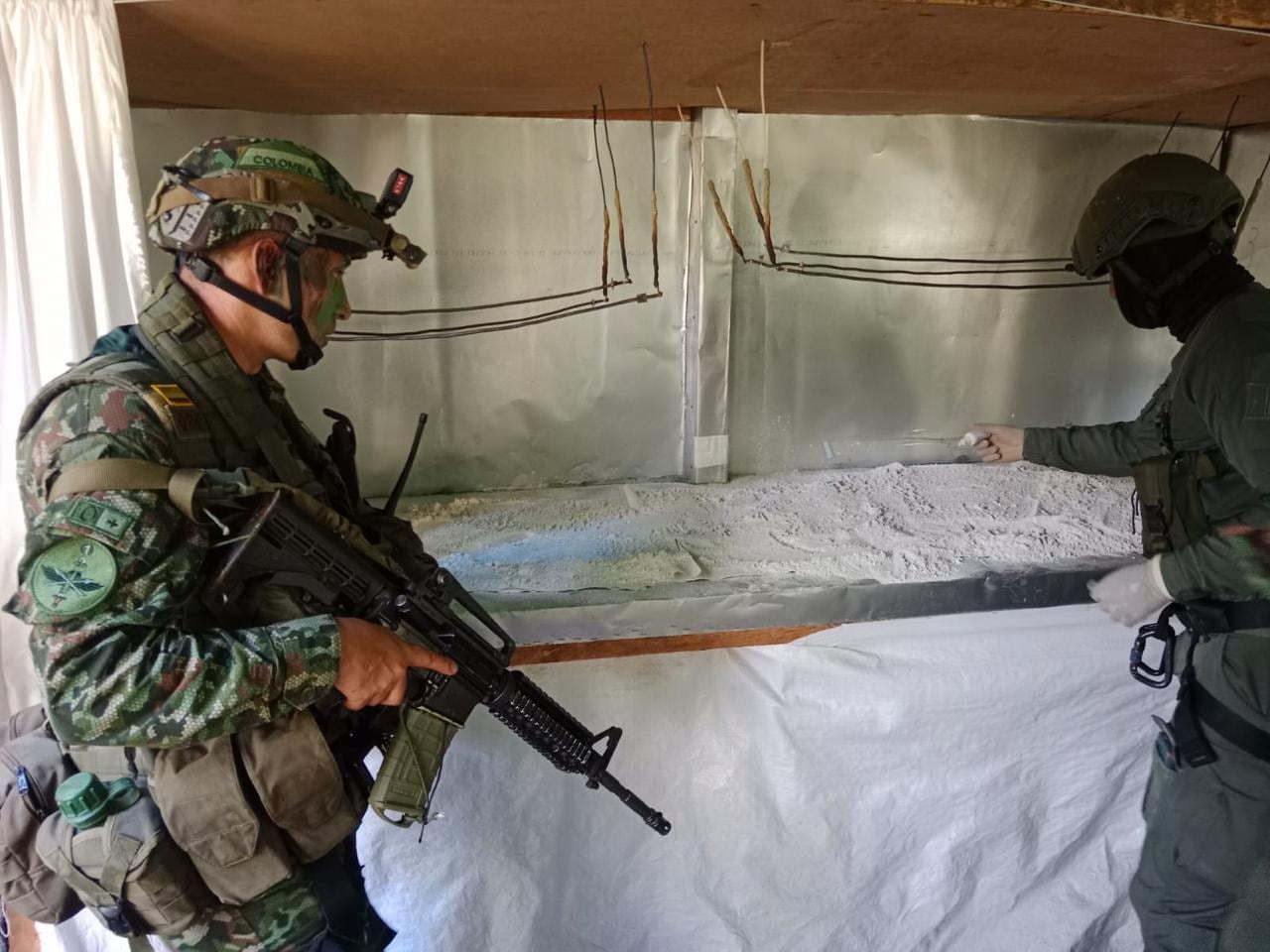 Operativo de la fuerza pública contra el narcotráfico en Nariño.