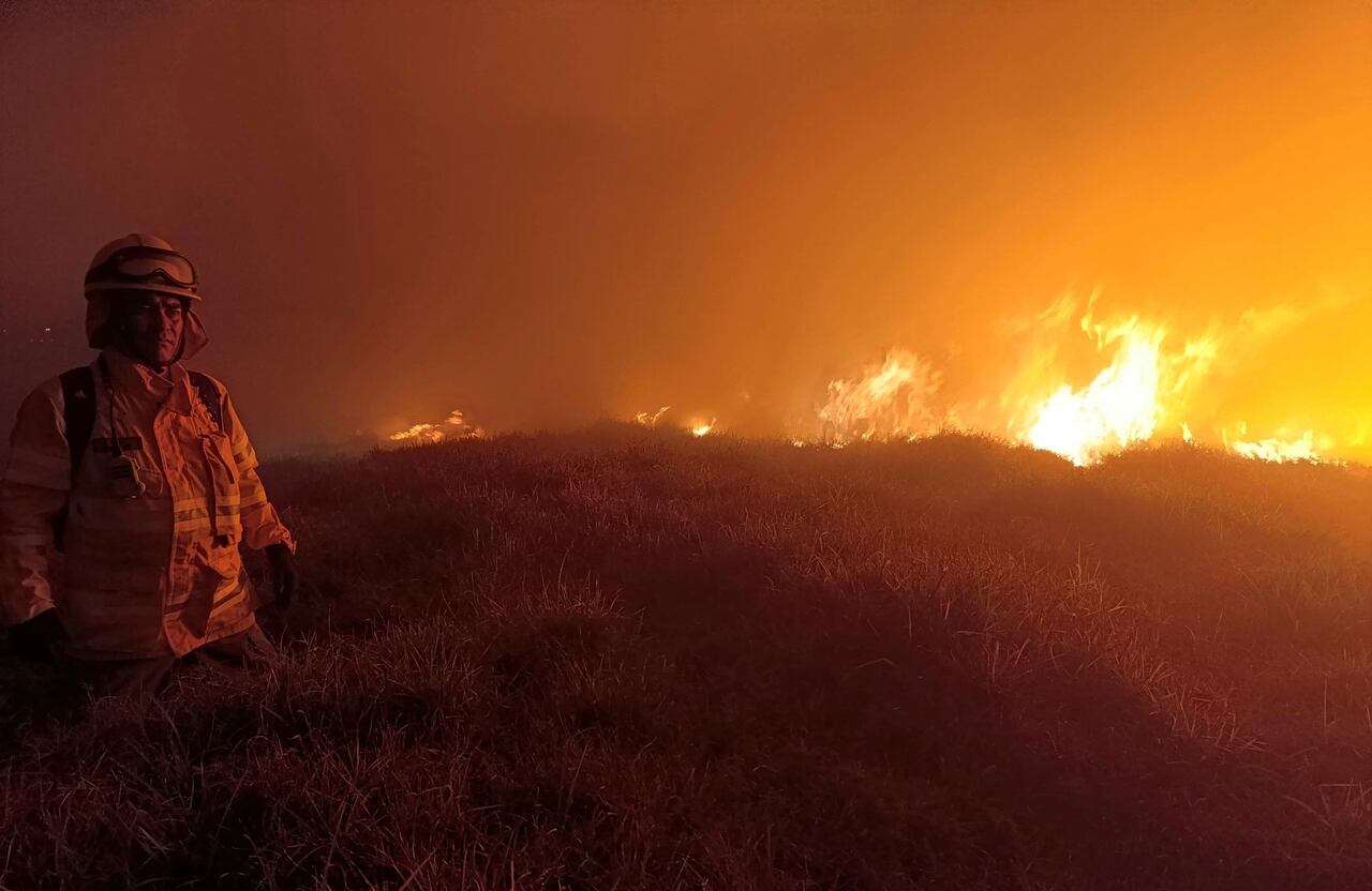 Incendio en el relleno sanitario Gibraltar en Bogotá.