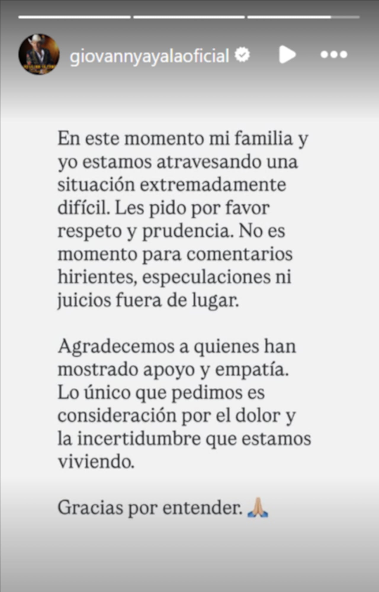 Giovanny Ayala se pronunció sobre este hecho de inseguridad.