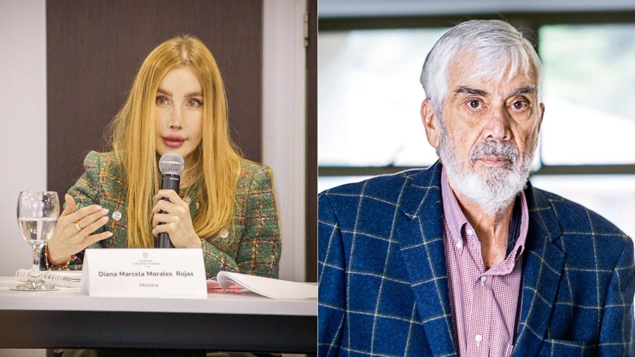 Ministra de Comercio Diana Morales y el economista Salomón Kalmanovitz.
