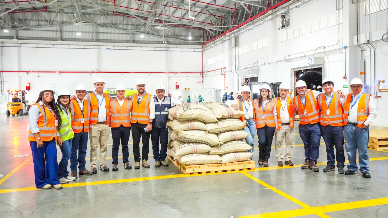 Proceso de exportación de café.