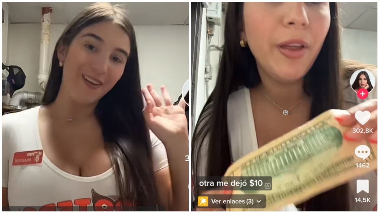 Maripu fue grabando durante su turno de domingo (entre las 11 am a 5 pm) una por una las propinas que iba recibiendo.