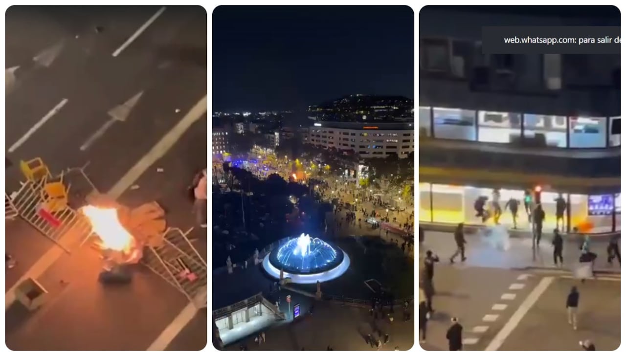 Una noche de terror se vivió el sábado en Barcelona, España, por cuenta de los disturbios y los saqueos a comercios.