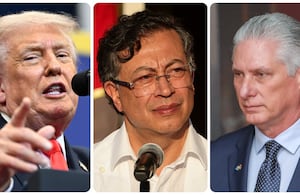Donald Trump, Gustavo Petro y Miguel Díaz-Canel