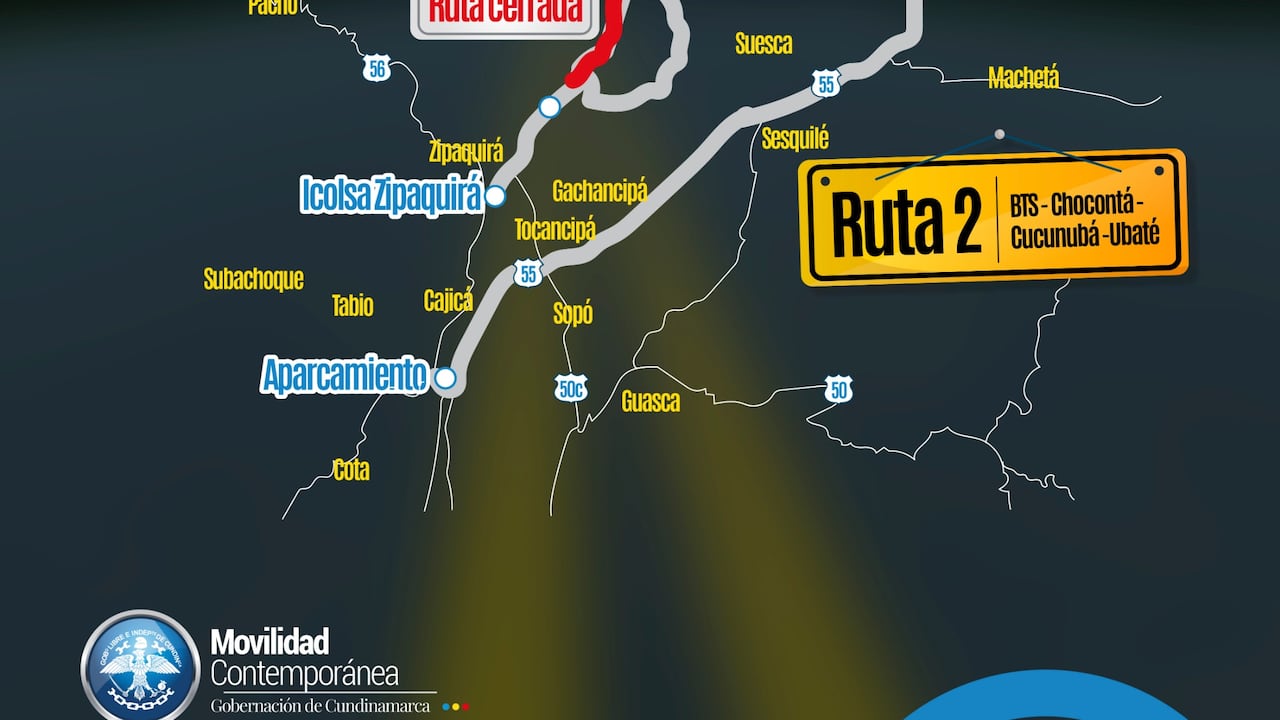 Rutas alternas entre Zipaquirá y Ubaté por explosión.
