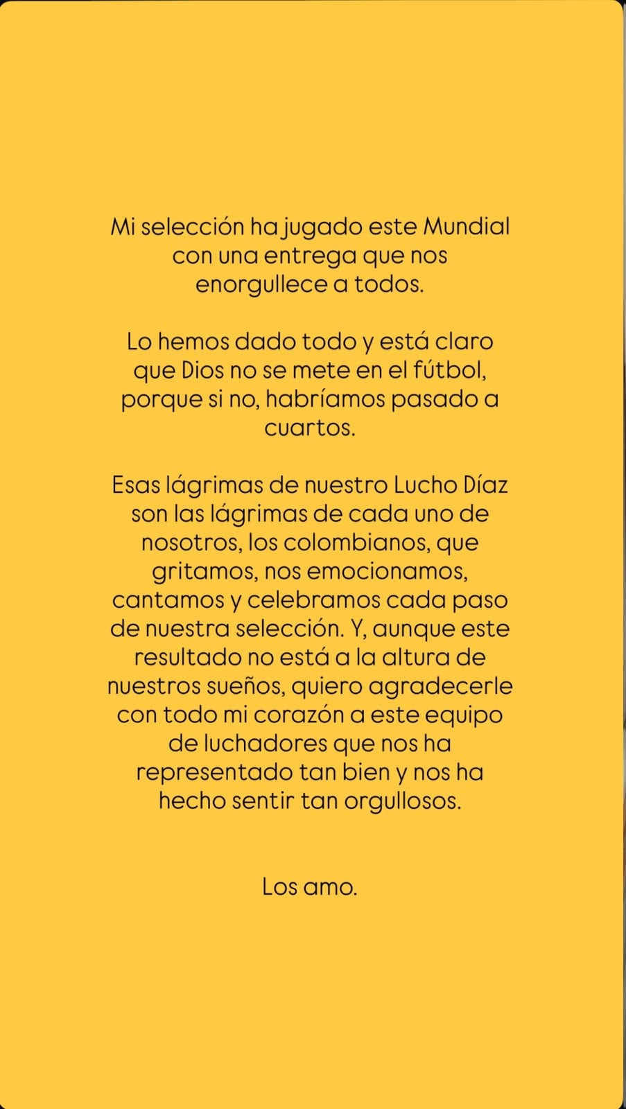 Reacción de Shakira a la eliminación de Colombia