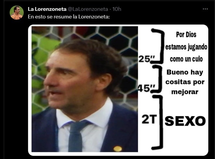 Meme destacando a Lorenzo.