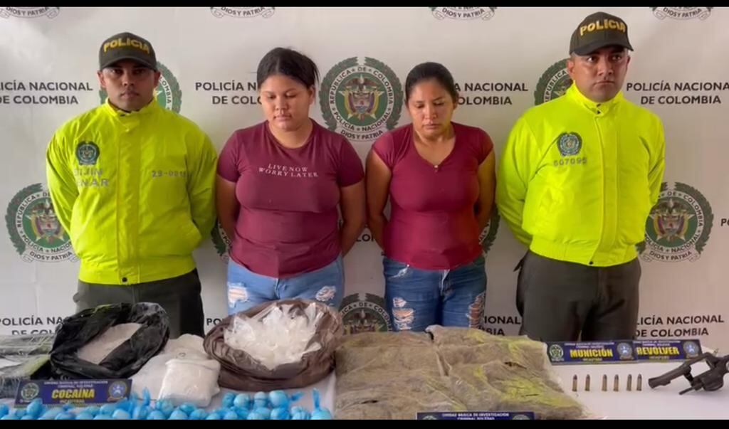 Dos mujeres también fueron capturadas durante los operativos realizados por la Policía.