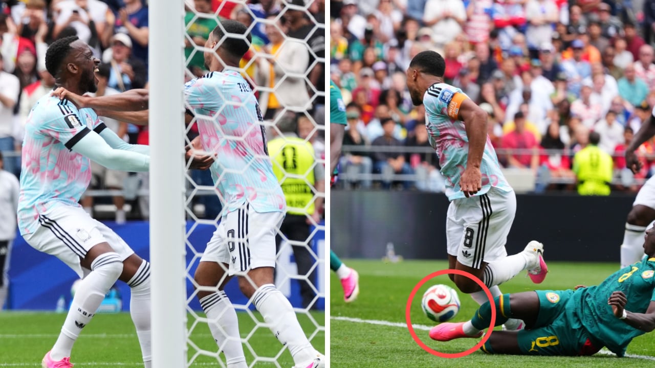 El polémico penal (der.) que definió el juego entre Bélgica y Senegal en el Mundial 2026.