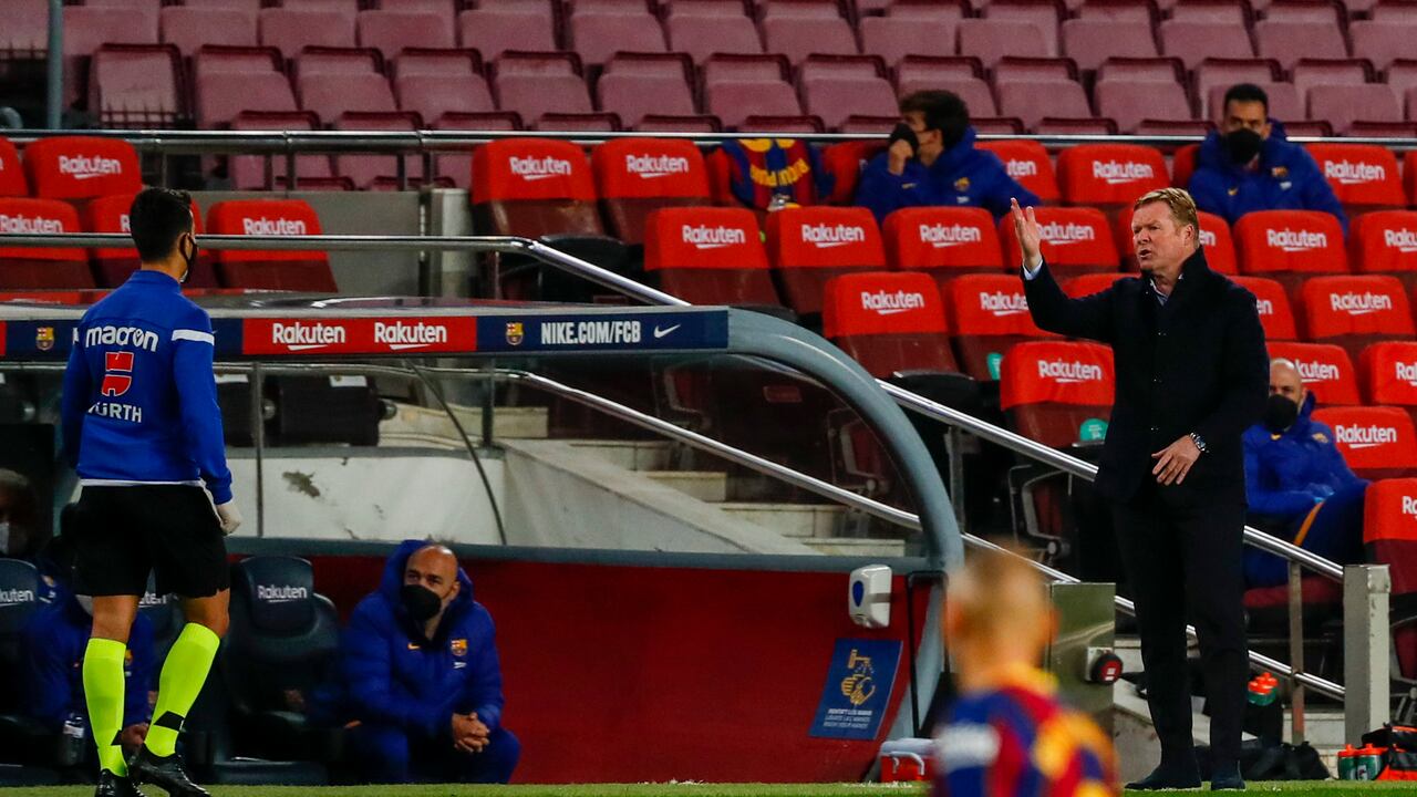 Técnico del Barcelona Ronald Koeman. (AP Photo/Joan Monfort)