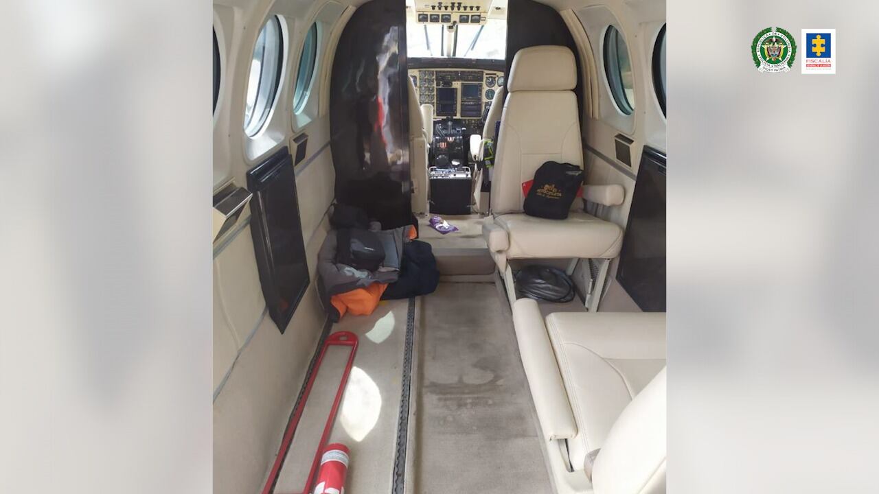La aeronave en la que fue hallada la droga