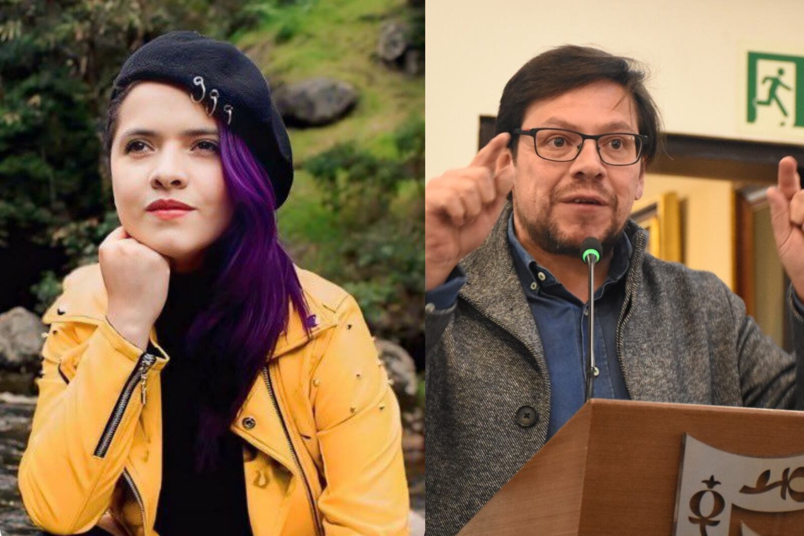 Viviana Vargas, exfuncionaria del Ministerio del Interior. Diego Cancino, director de la SAE.