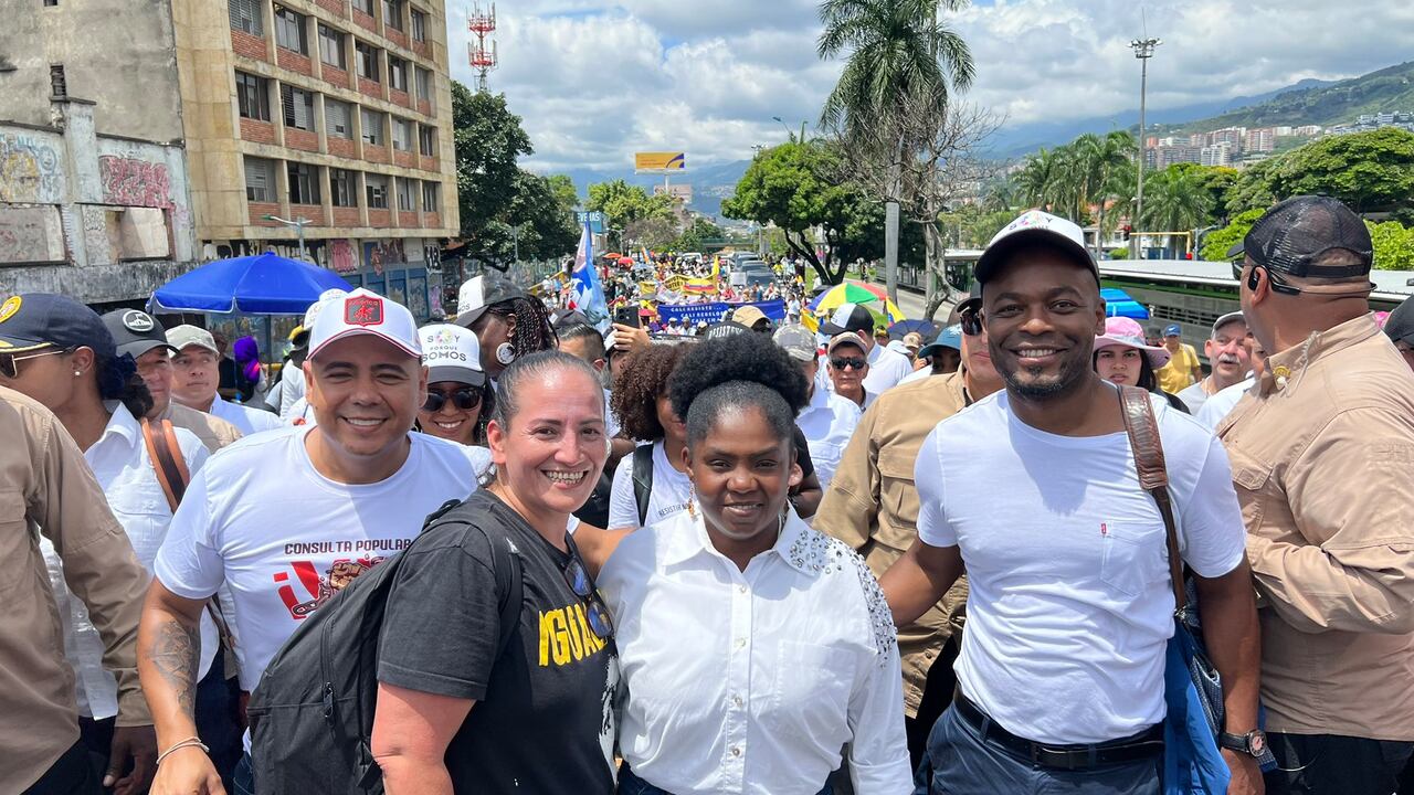 Francia Márquez participó en la movilización de este 18 de marzo en Cali.