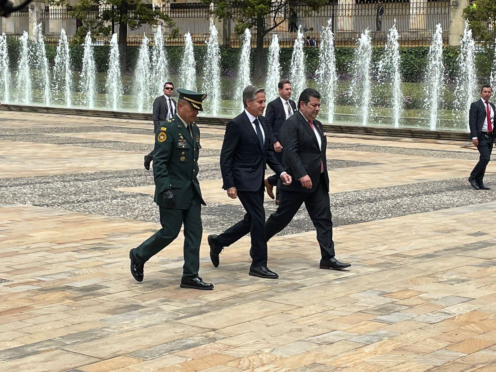Llegada de Anthony Blinken a la Casa de Nariño.
