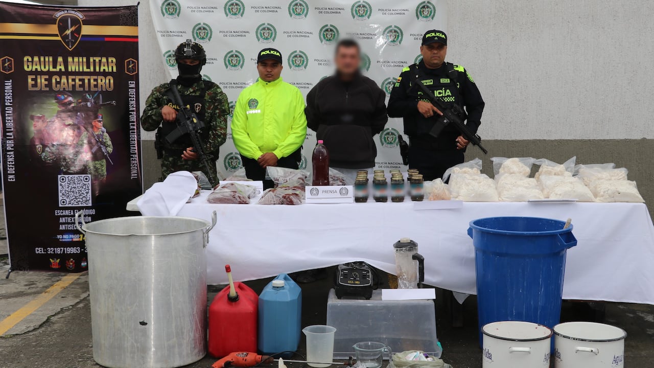Mega laboratorio de cocaína en Pereira.