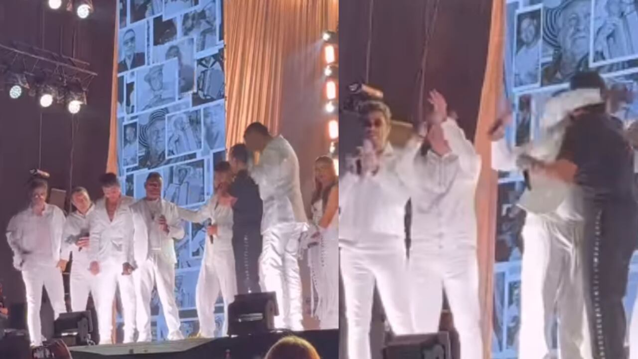 Concierto de Silvestre Dangond en el que estuvieron presentes en tarima varios artistas, entre estos Omar Geles.