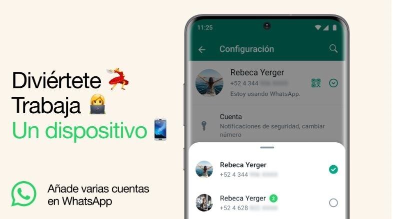 WhatsApp para Android permitirá tener dos cuentas iniciadas en el mismo dispositivo