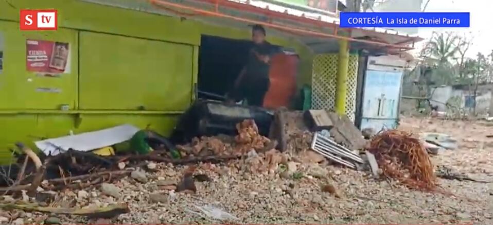 Los comerciantes también resultaron afectados.