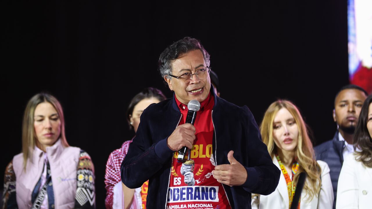 Presidente Gustavo Petro en la Plaza de Bolívar.
