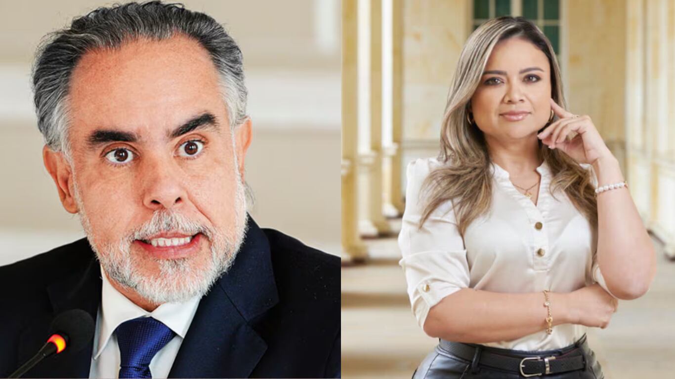 Ministro del Interior, Armando Benedetti y Lina María Garrido, representante a la Cámara por Cambio Radical.