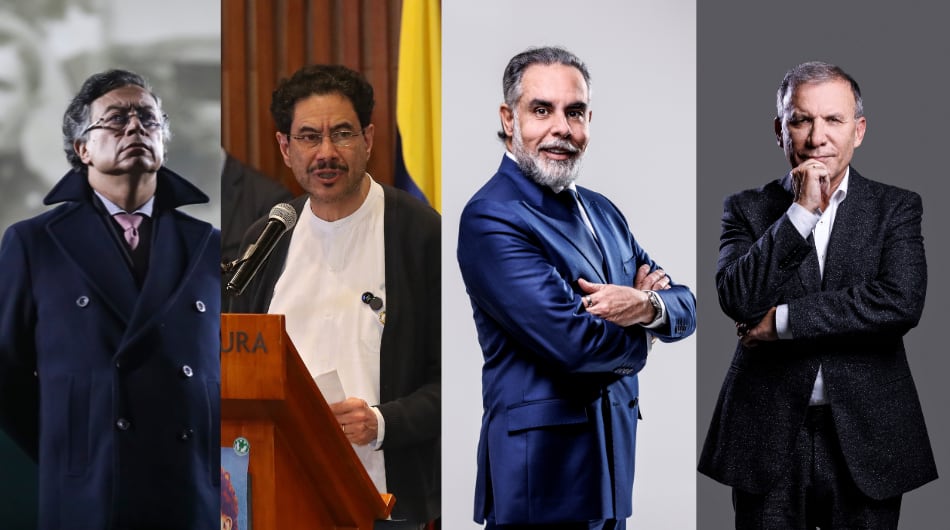 Gustavo Petro, Iván Cepeda, Armando Benedetti y Roy Barreras.