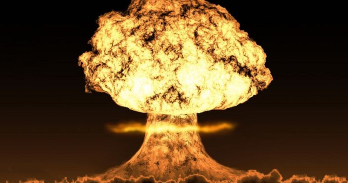 Explosión de bomba atómica.