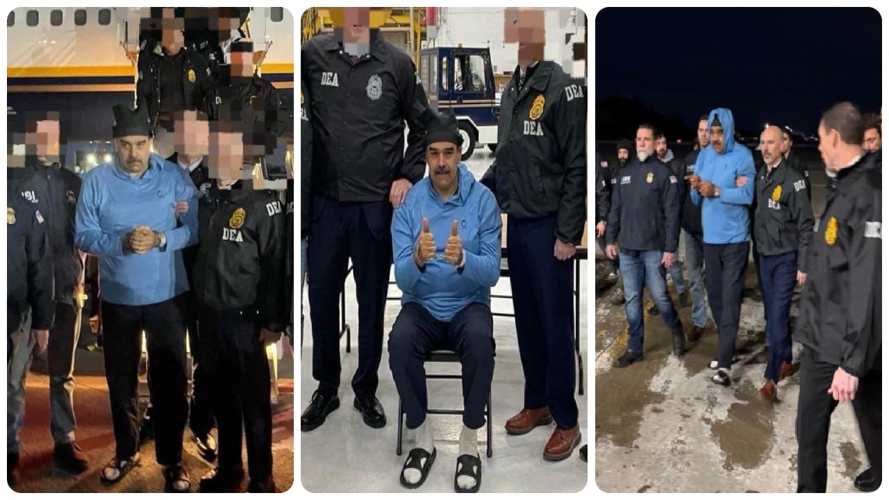 Estas son las imágenes de la captura de Nicolás Maduro. Así llegó el dictador a Nueva York.