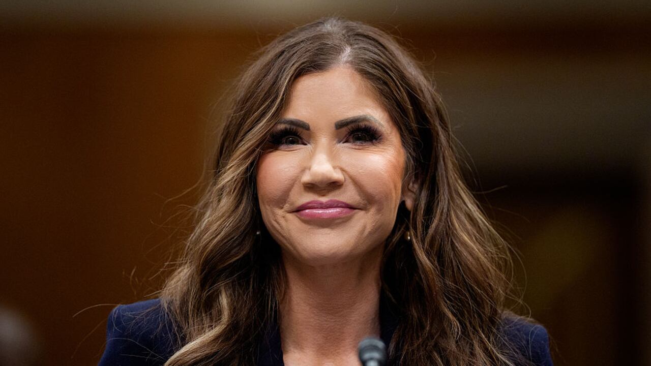 WASHINGTON, DC - MAY 8: Homeland Security Secretary Kristi Noem appears for a Senate Appropriations Committee hearing in the Dirksen Senate Office Building on Capitol Hill on May 8, 2025 in Washington, DC. Noem testified before the Homeland Security Subcommittee about her department's FY 2026 budget request. (Photo by Andrew Harnik/Getty Images)