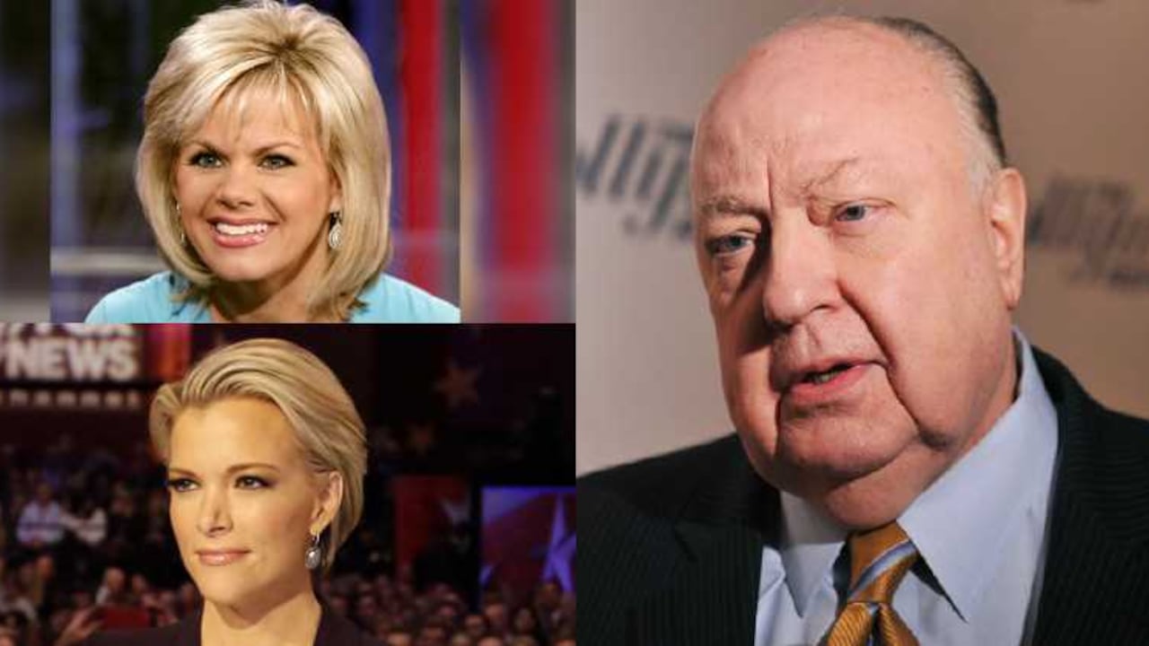 Gretchen Carlson, Megyn Kelly y Roger Ailes.
