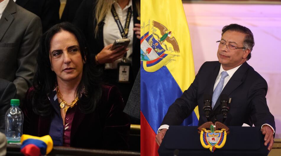 María Fernanda Cabal y Gustavo Petro.