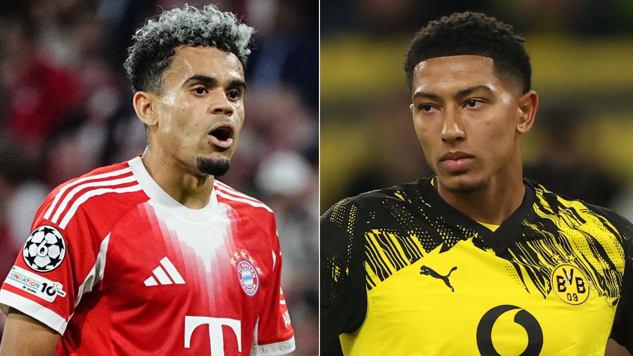Luis Díaz y Jobe Bellingham, figuras del clásico Bayern Múnich vs. Borussia Dortmund.
