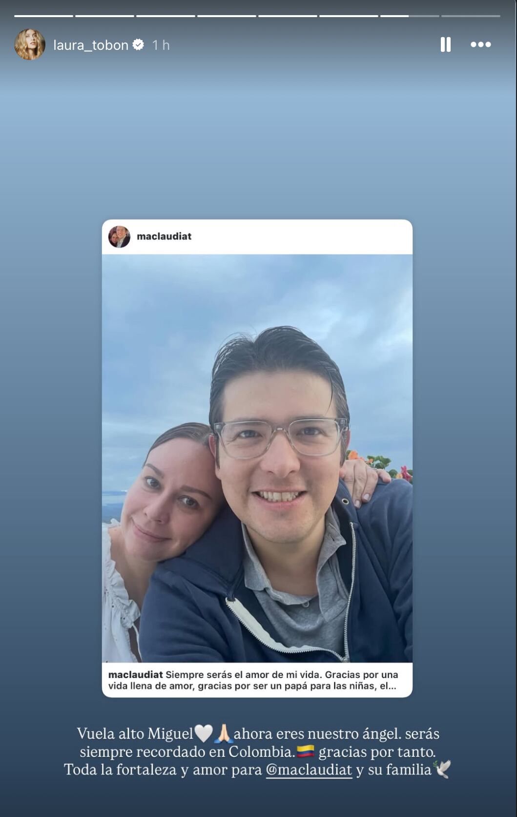 Juanes y Laura Tobón se pronuncian sobre la muerte de Miguel Uribe Turbay