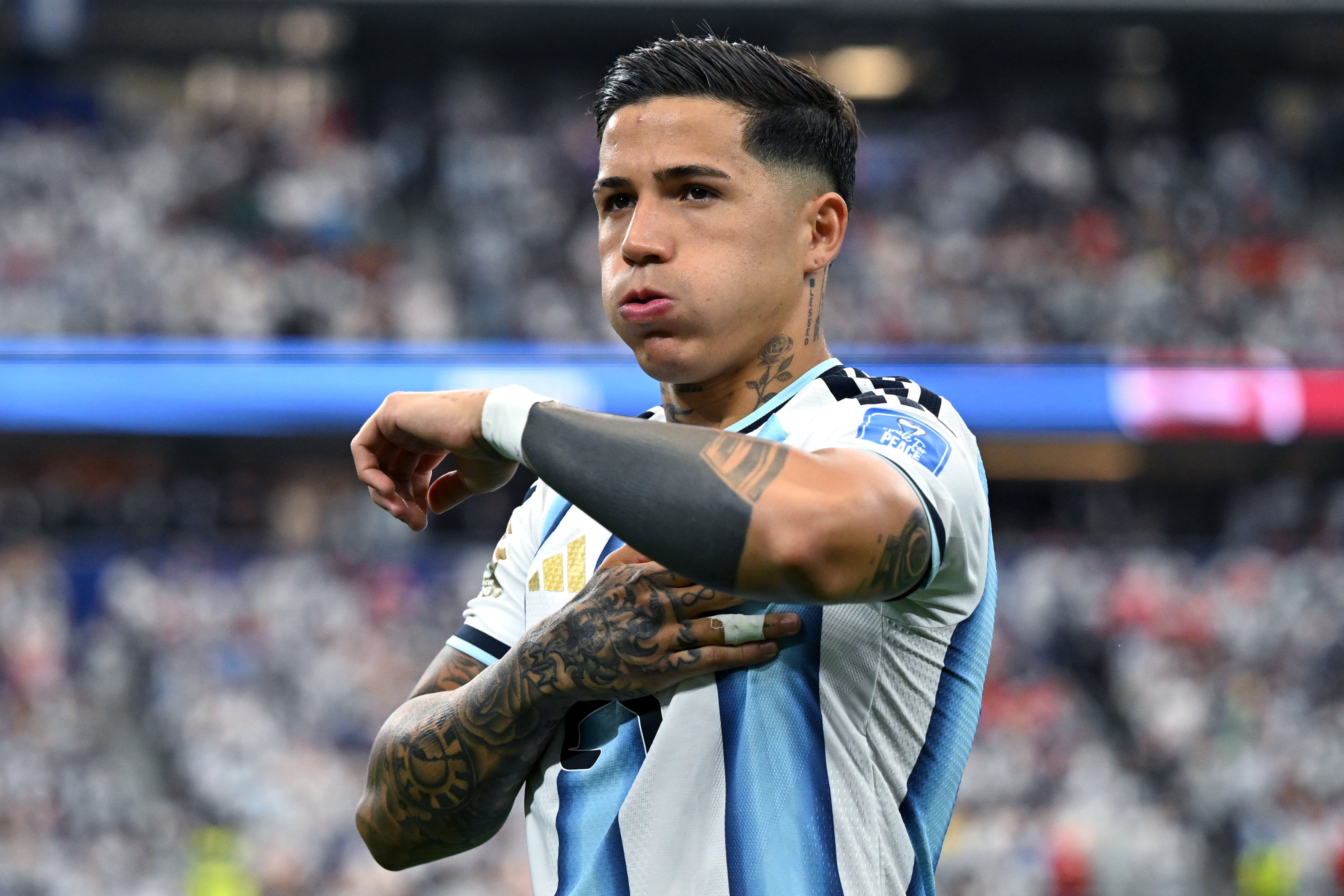 Enzo Fernández, volante de la selección de Argentina