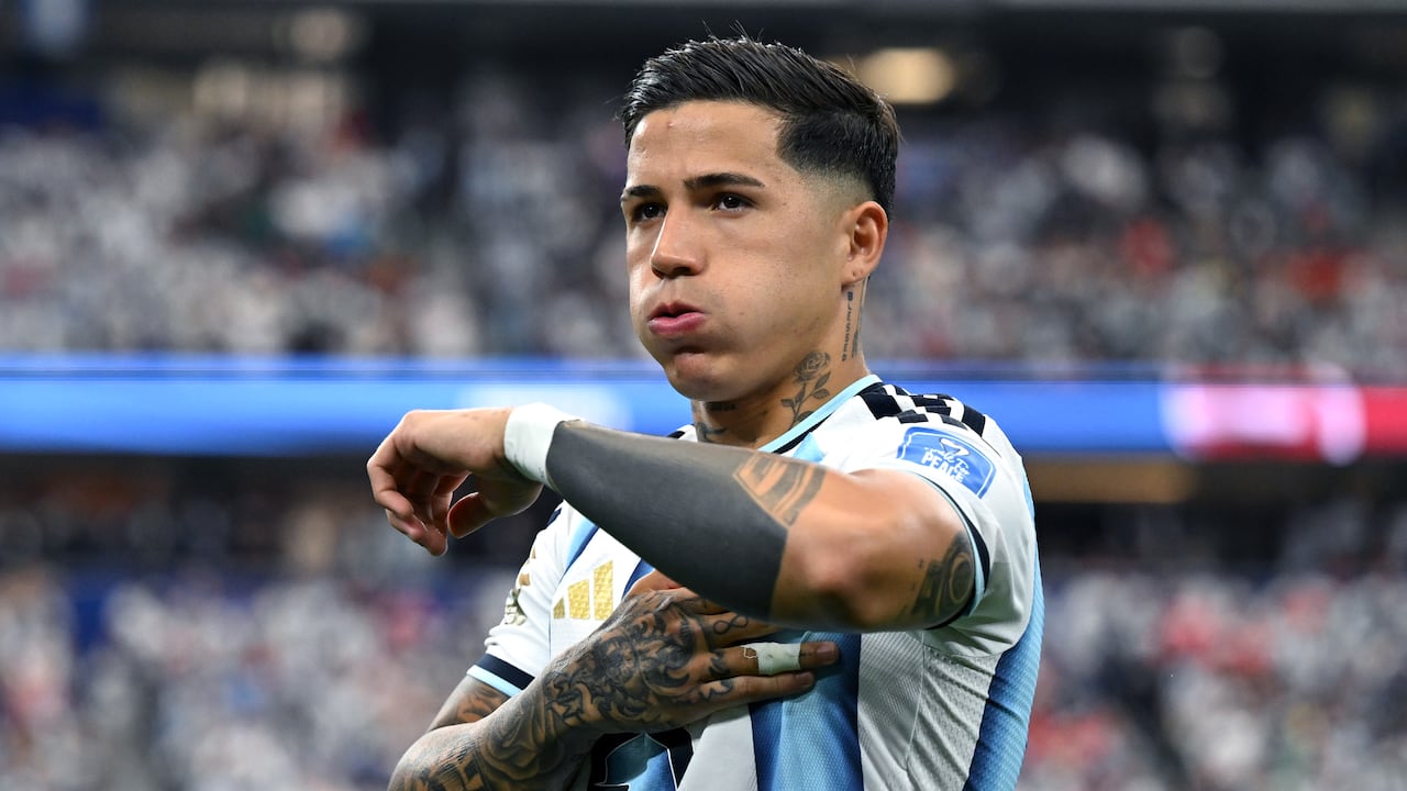Enzo Fernández, volante de la selección de Argentina