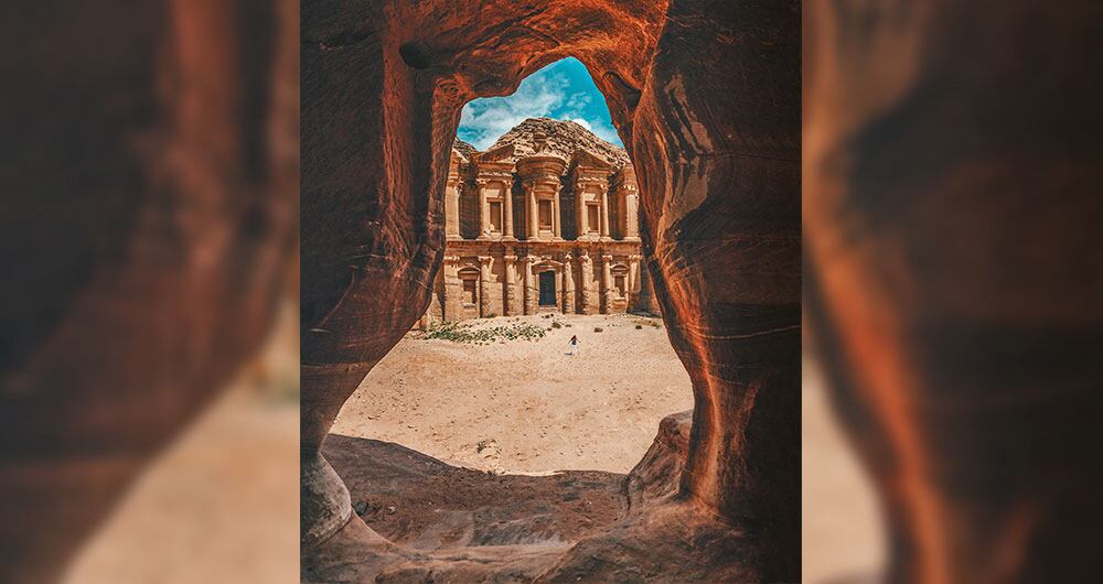el ingreso a Petra (Jordania)
