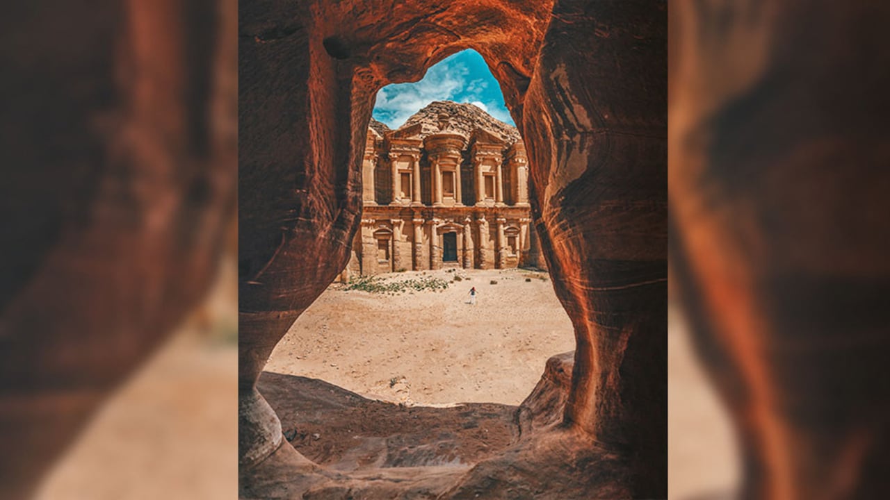 el ingreso a Petra (Jordania)