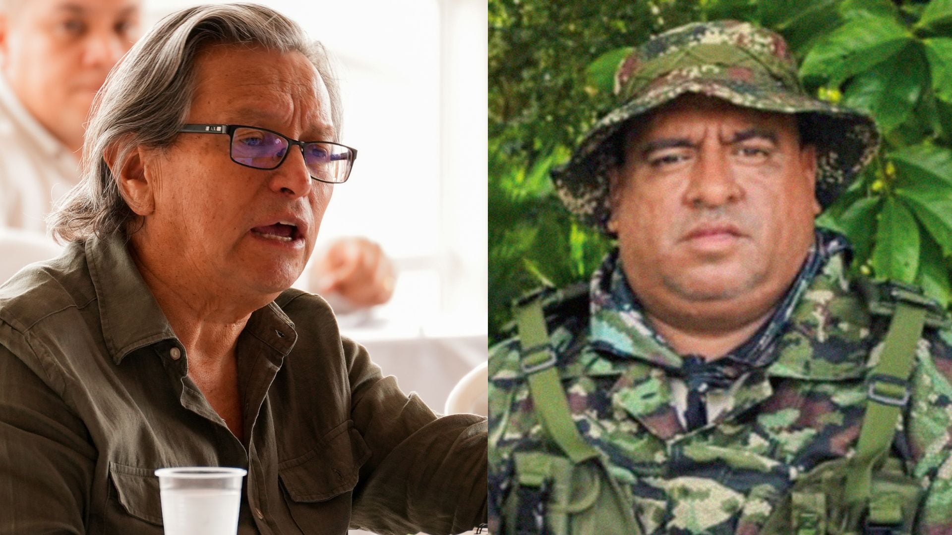Armando Novoa, jefe de la delegación estatal con la Coordinadora Nacional Ejército Bolivariano y alias Araña, disidente de las antiguas Farc.