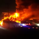 Incendio en empresa de reciclaje