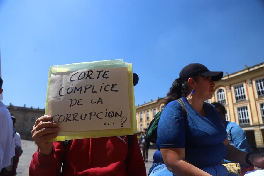 Se teme que este jueves se presenten nuevas protestas frente a la Corte Suprema de Justicia. Foto Colprensa