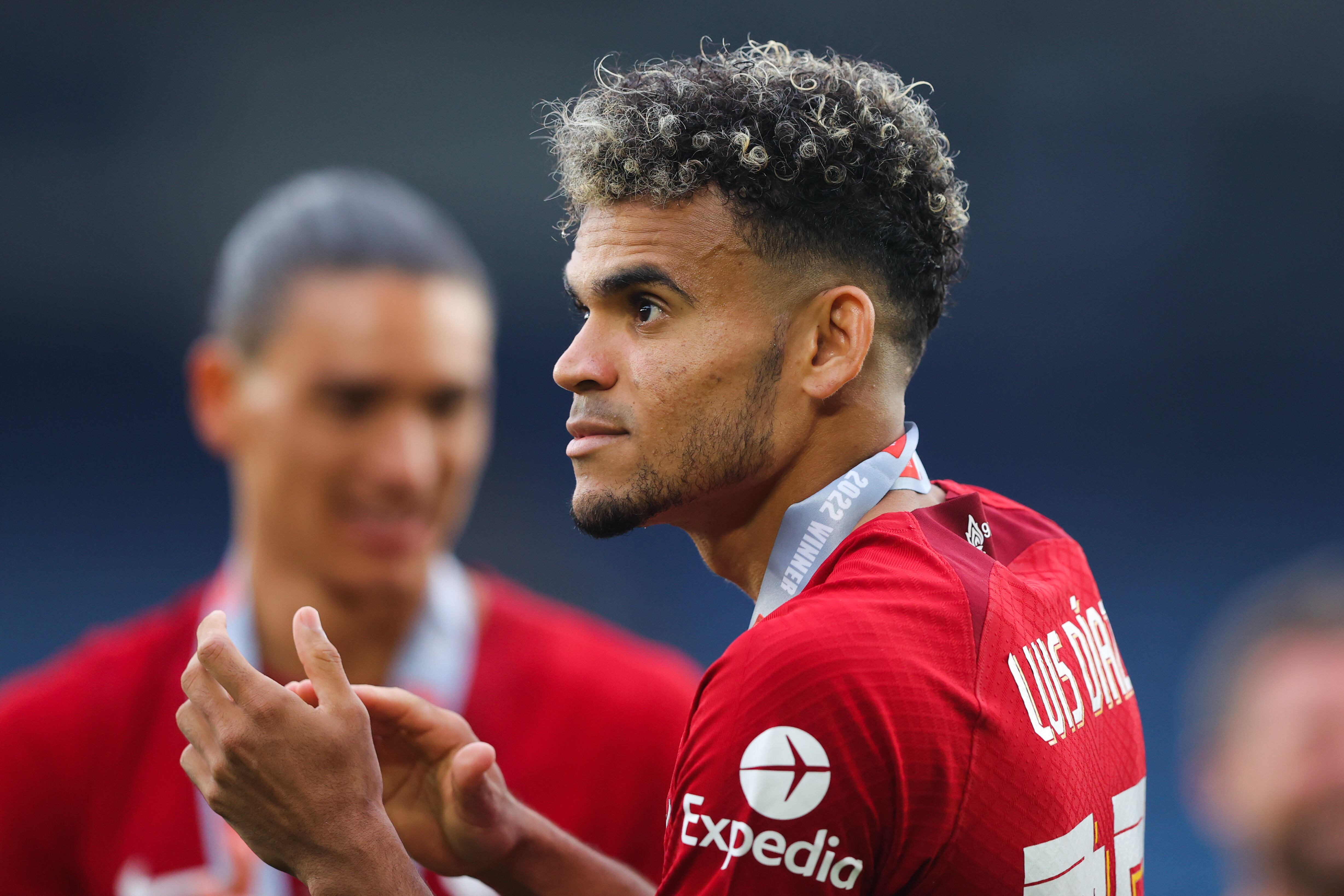 Luis Díaz, en su primer partido con Liverpool en la temporada 22/23