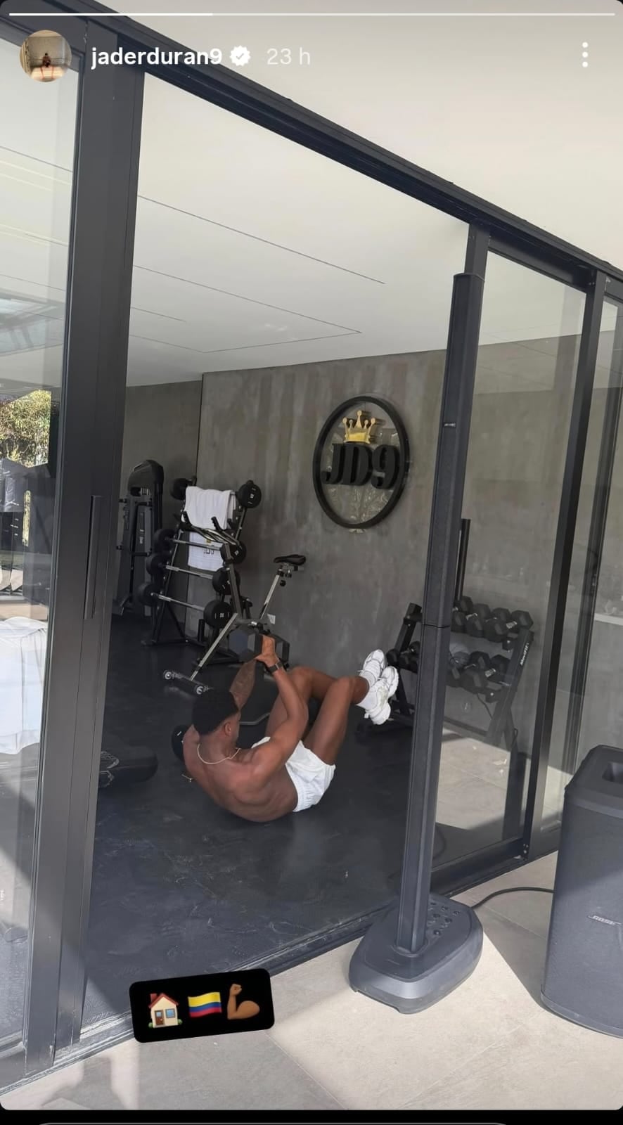 Jhon Jáder Durán sigue entrenando por su cuenta en Medellín.