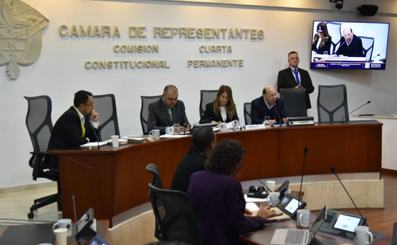 Sesión de la comisión IV de Cámara de Representantes